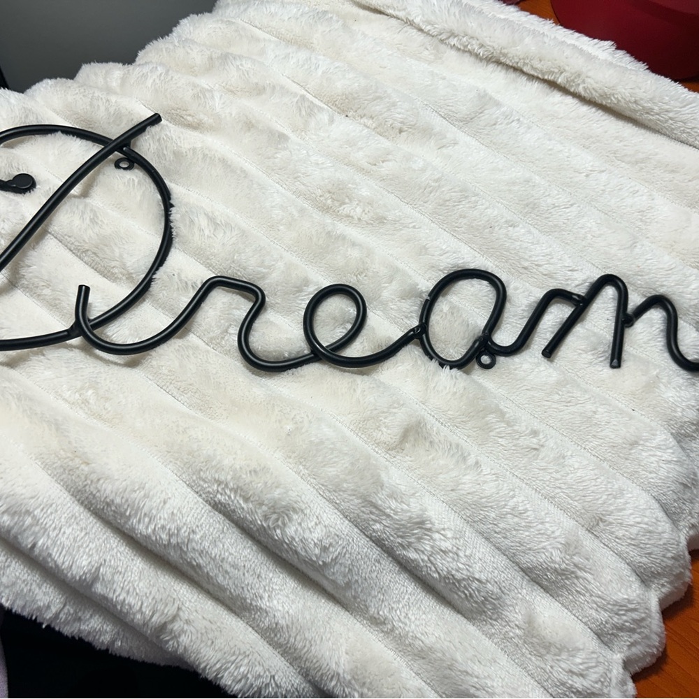 Black Metal 'Dream' Wall Decor
